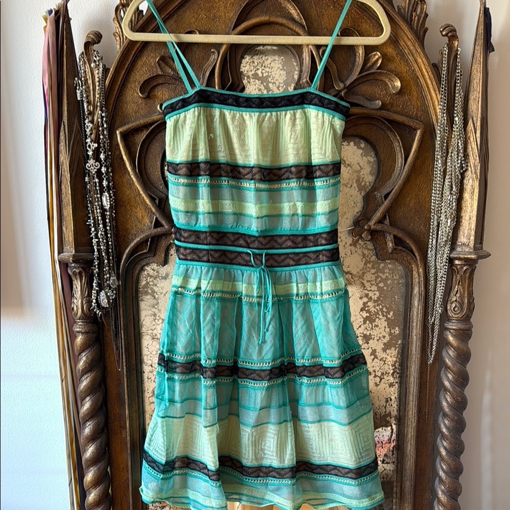 Missoni Striped Green, Teal and Black Dress